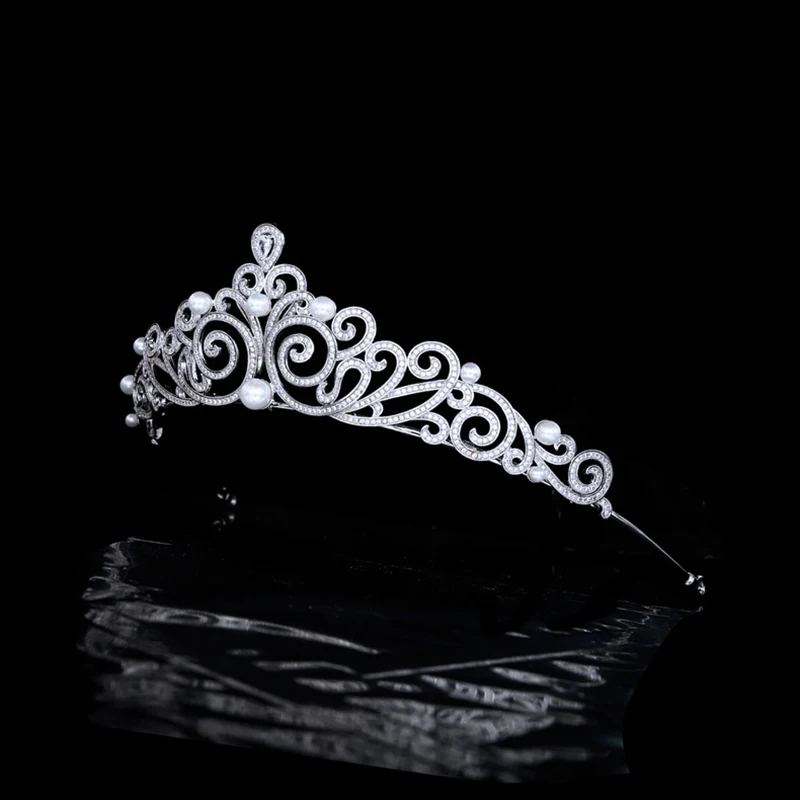 Himstory-Couronne de Perles de Mariage pour Patients, Diadème Rétro Européen, Accessoires de Cheveux de ix, Cadeaux de Coiffure, Nouvelle Collection