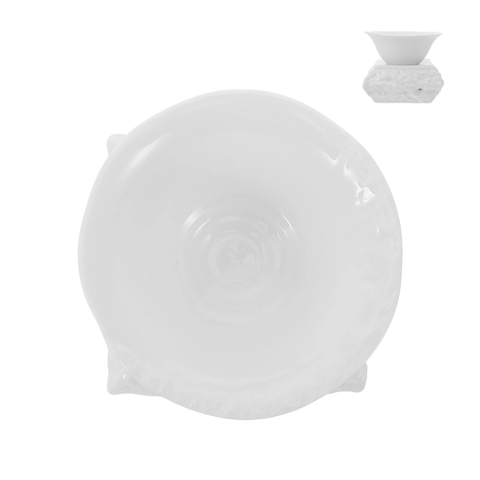 

Ceramic Stone Texture Dessert Bowl Reusable Footed Bowl for Yogurt Ice Cream Dessert Serving Fruit Bowls for Table Centerpiece