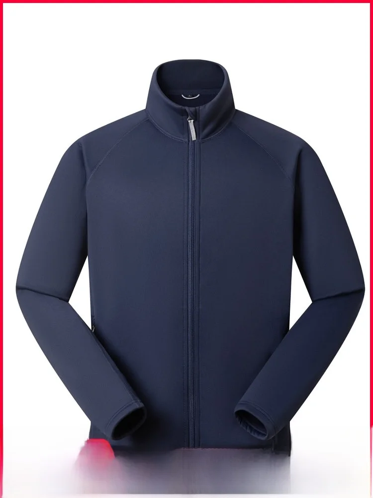 

Утепленная флисовая куртка-кардиган с капюшоном и воротником-стойкой для мужчин, зимняя теплая верхняя одежда, молодежная модная куртка приталенного кроя с длинными рукавами на молнии