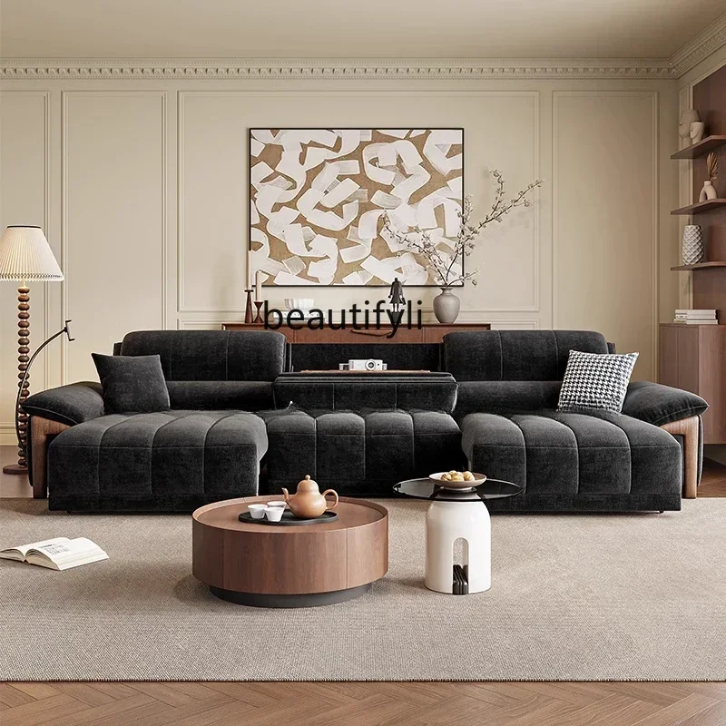 182C أريكة كهربائية قابلة للسحب وظيفة ذكية Chenier المخملية الإيطالية الرجعية مستلق والنوم سرير أريكة من القماش ثنائي الغرض