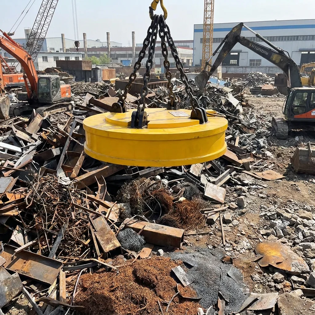 Universal Hydraulic Magnet Lifting Electromagnet for High Power Heavy Duty Steel Scrap Recycling Yard Use