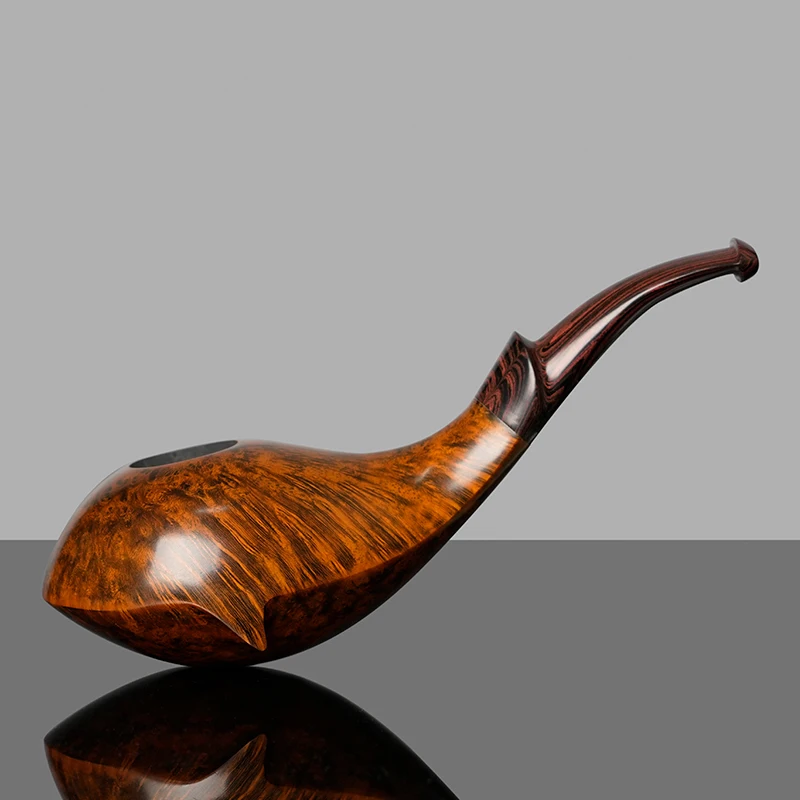 MUXIANG Hand-carved whale tobacco pipe Briarwood pipe Colored Cumberland pipe mouthpiece 3mm pipe channel Freestyle wood pipe