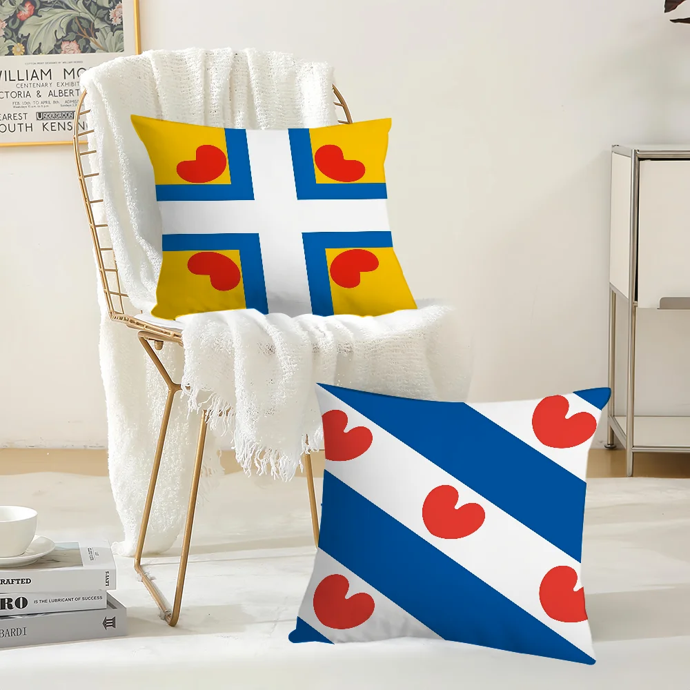 Nation Netherlands Friesland Pillow Case Suitable For Bedrooms Living Rooms Cars Home Decoration