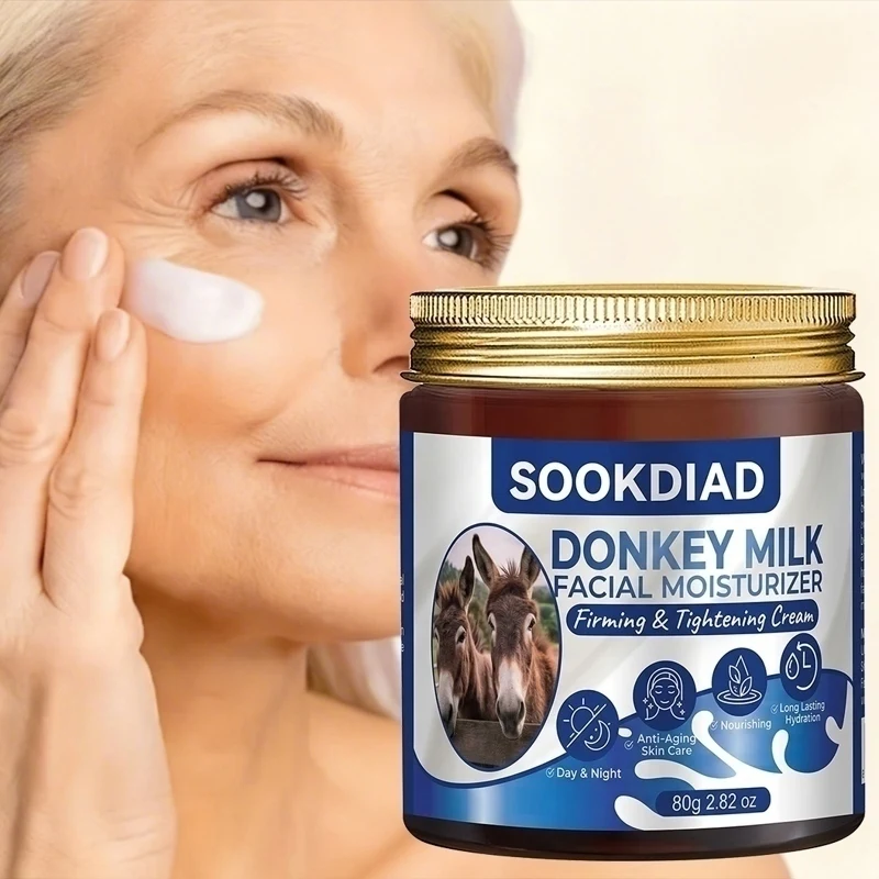 Donkey Milk Facial Moisturizer, Firming & Hydrating, 80g/2.82oz, Day & Night, All Skin Types, Men & Women view 3