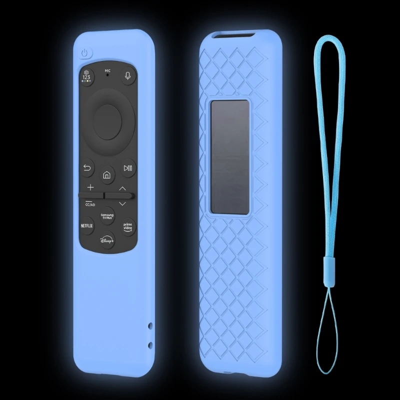 Silicone Skin Case for BN59-01432A Remote Protectors Remote Control Shells Skin Full Protector with Lanyard