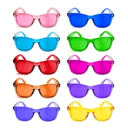 10-Pack Ultimate Color Therapy Glasses Chakra Glasses Chromatherapy Glasses Light Therapy Women Men Sunglasses