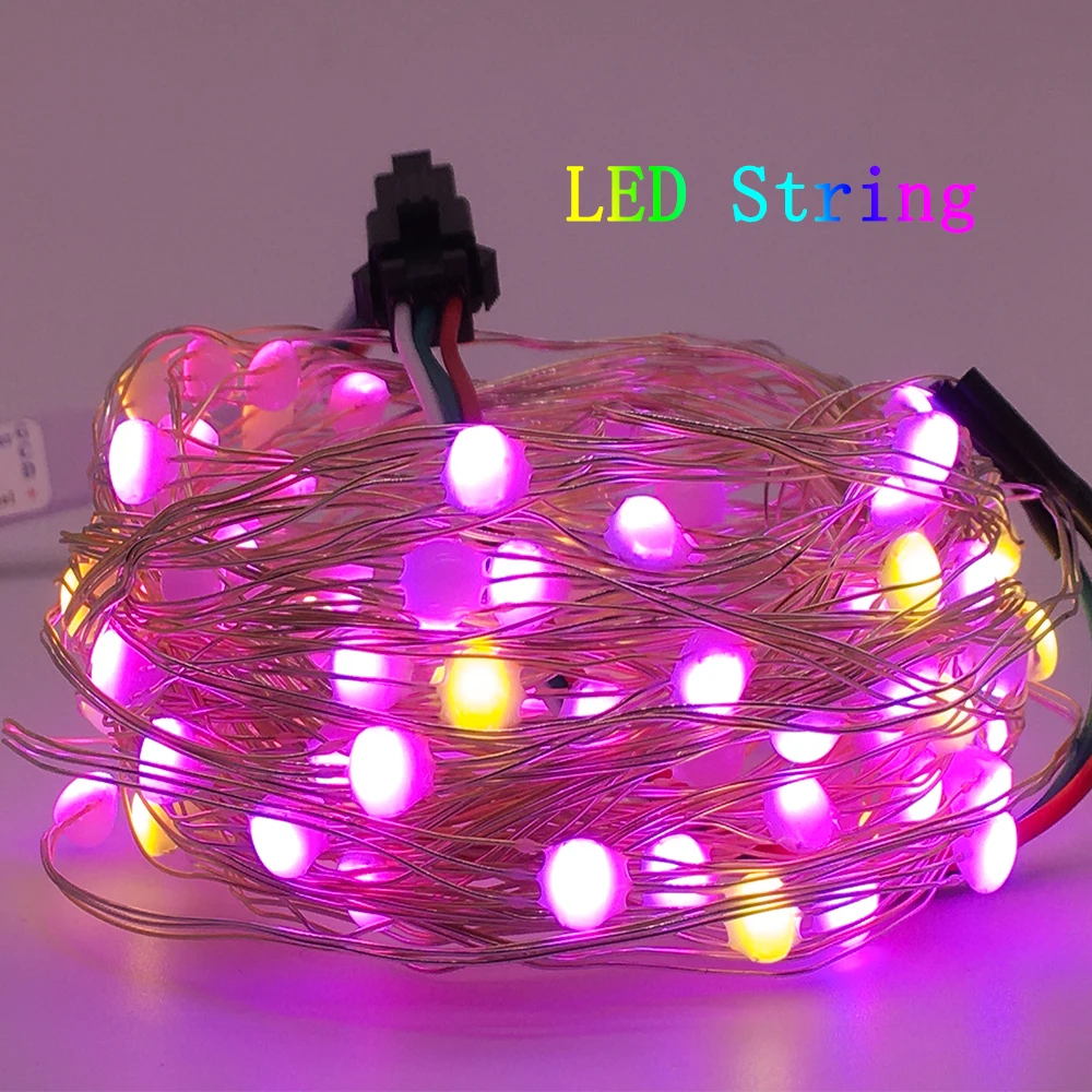 DC5V LED String Christmas Lights for Bedroom WS2812B RGB Led Light Bluetooth Full Color Addressable Individually IP67