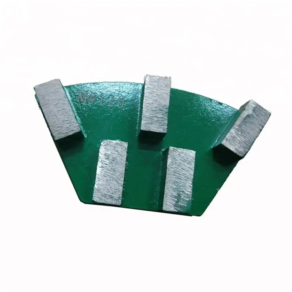 5-Segment Cassani Type Diamond Metal Cutting Trapezoid Grinding Disc Puck Blade Scraper Tooling For Concrete Stone Cement Floor