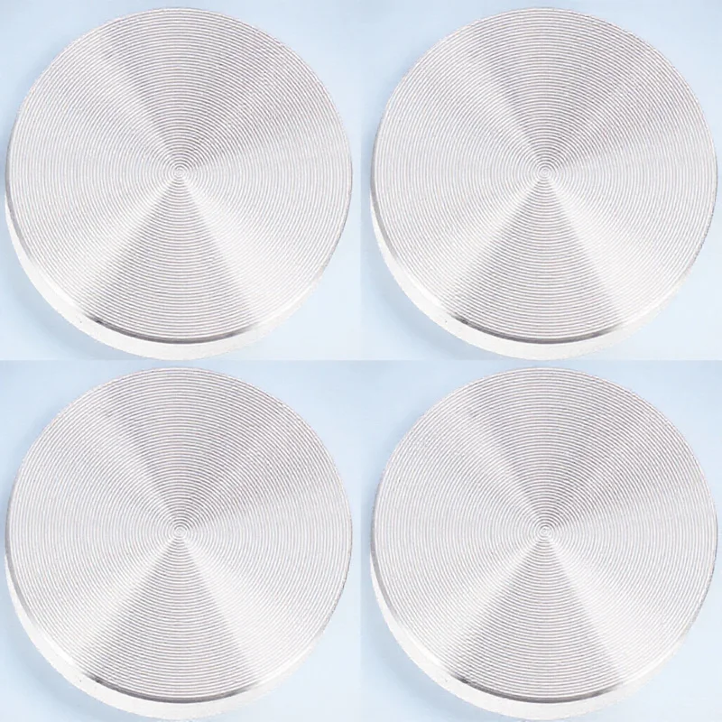 

4pcs Round Aluminum Circle Disc Glass Top Adapter Thick Alloy Disc For Coffee Table Desk Dining Table Furniture Legs