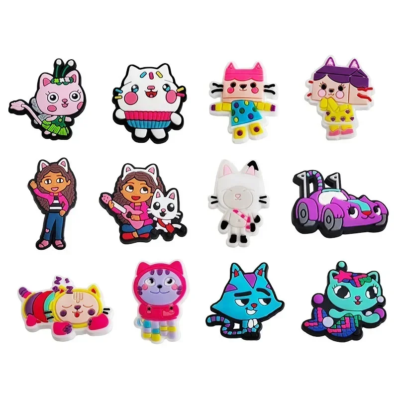Cartoon New 12pcs/set Gabby's Dollhouse Charms DIY Toy for Classic Clog Gift view 4