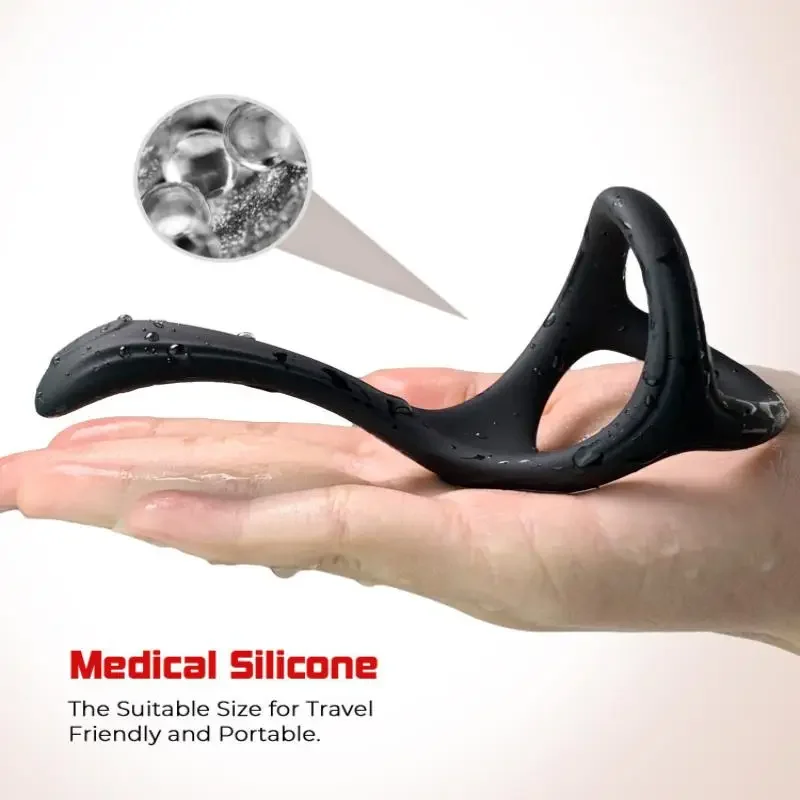 【AD】Reusable Silicone Penis Ring - Newest Design for Delayed Ejaculation & Penis Enlargement, Dick Enlarger Sex Toy for Men view 4