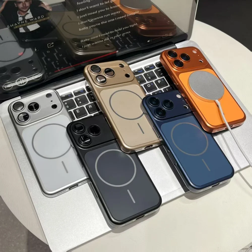 Werde sofort 18 17 – Schlanke, metallische, magnetische Hülle für iPhone 18 17 16 15 14 13 Pro Max, kompatibel mit MagSafe, stoßfeste, harte Abdeckung. – Detail 15