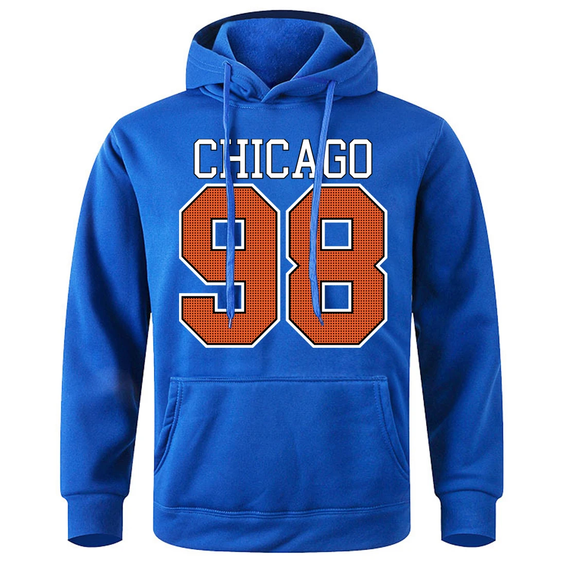 

Chicago 98 Street City Letter Printing Hoodies Men Fleece Warm Winter Hoodie Street Fashion Sweatshirt Loose Oversized Hooded