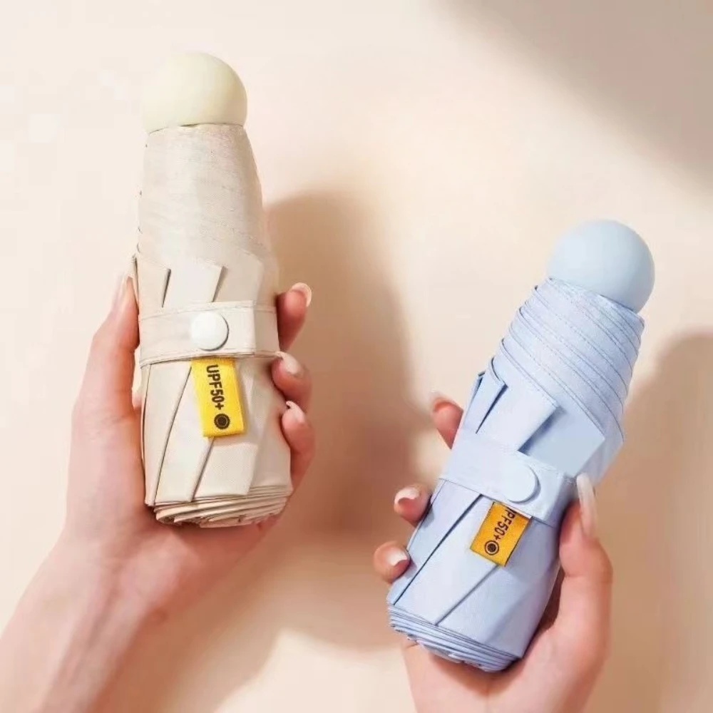 مظلة كبسولة محمولة مقاومة للأشعة فوق البنفسجية ومقاومة للماء على نطاق صغير للمطر المنزلي خفيفة الوزن واقية من الشمس مظلة عالية الكثافة #2