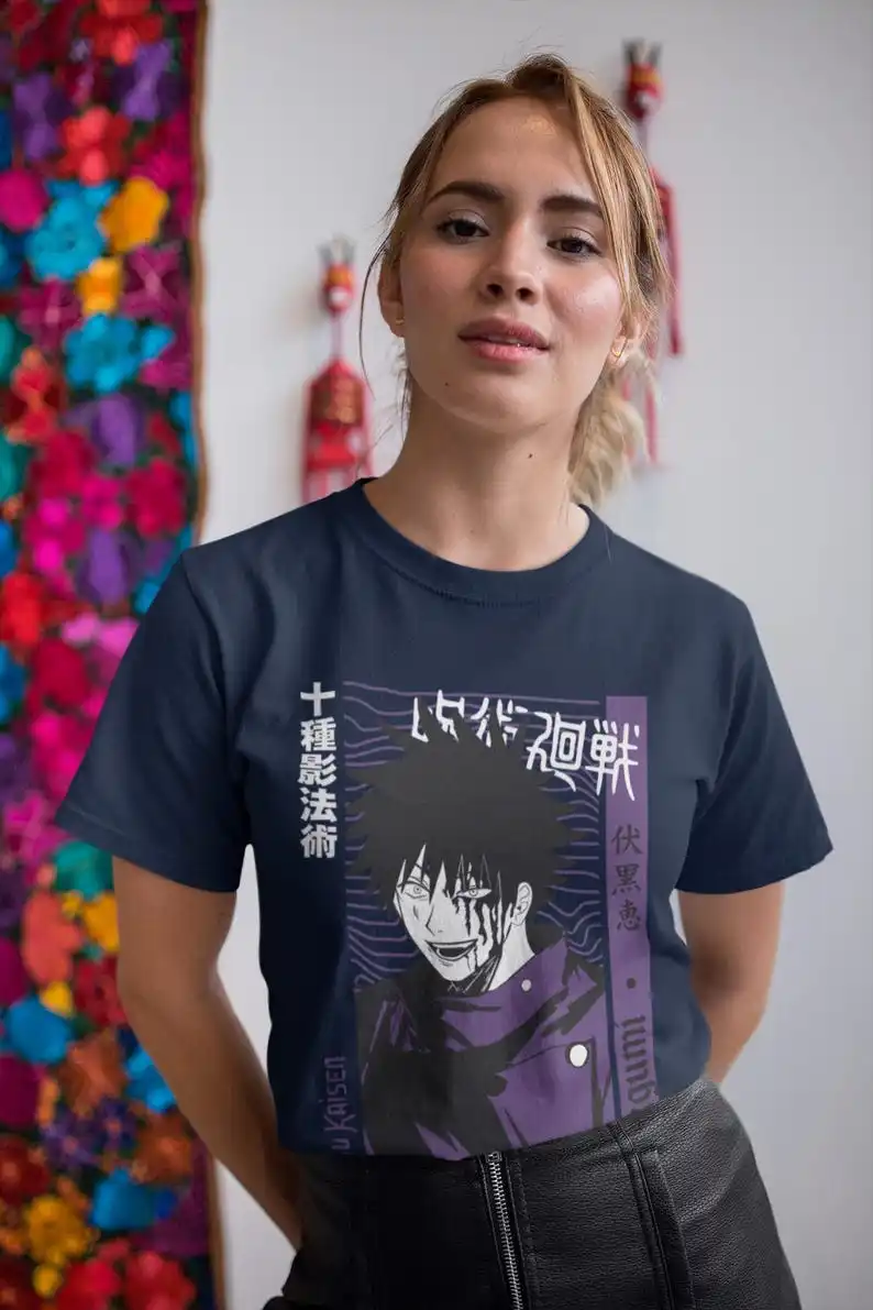 Exorcist Shikigami Unisex T-shirt - Japanese Anime Style, Tokyo Manga Fashion, Supernatural Battle Clothing, Japan-Inspired Stre