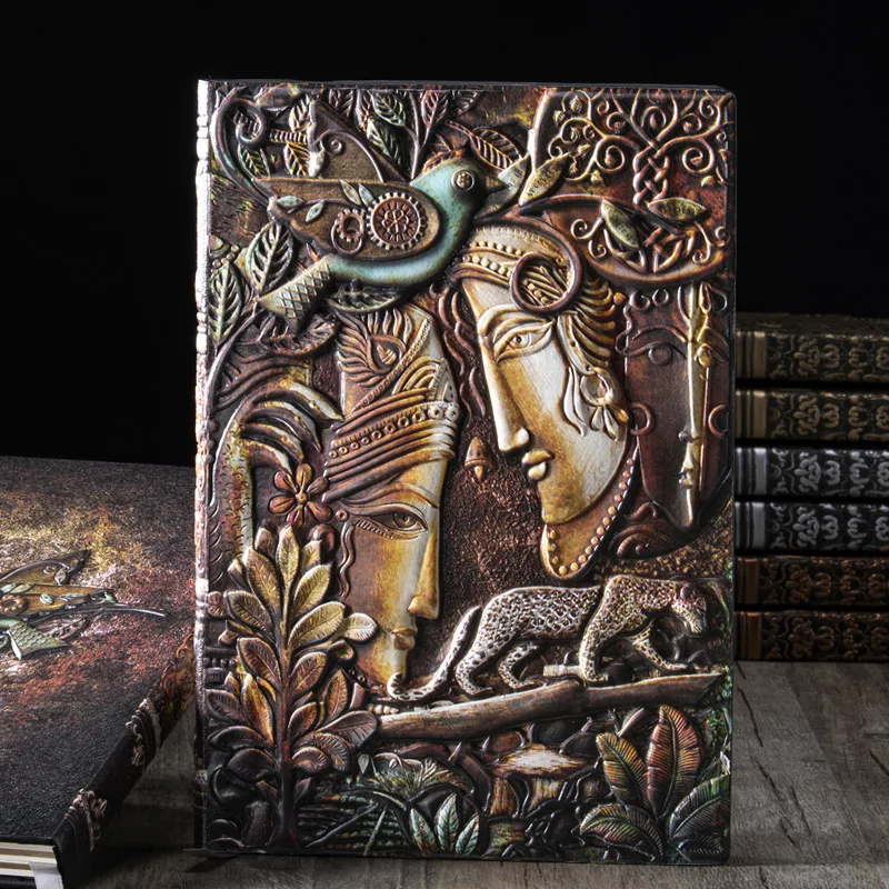 Vintage Embossed PU Leather A5 Notebook Journal Fantasy Diary for Writing Gift