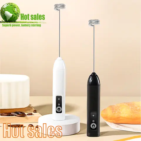 hot Electric Milk Frother Portable Egg Beater Hand Held Coffee Whisk Foam Mixer Rechargeable Kitchen Household Milk Foamer