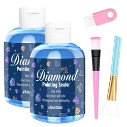 240ml/120ml Diamond Painting Sealer, 5D Diamond Painting Glue Sealer Permanent Hold & Shine Effect Conserver for Jigsaw Puzzles.