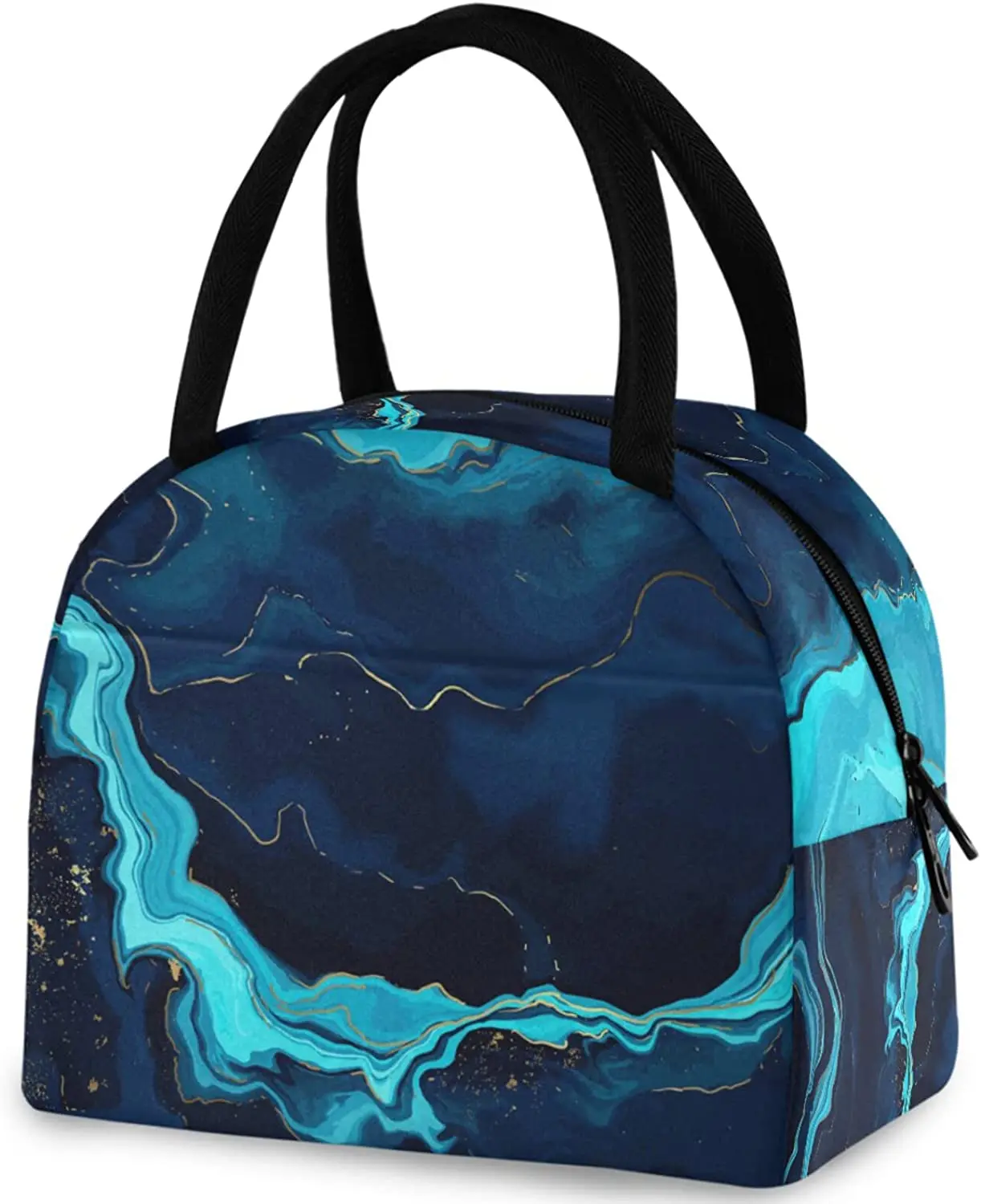 Sac Isotherme Réutilisable pour Déjeuner avec Motif Chiens Carluche Pop Art, avec Poche Avant, pour la Rentrée Scolaire, le Travail, les Pique-niques