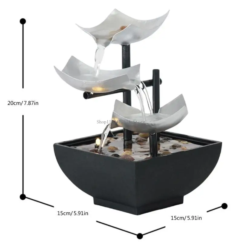 نافورة الطاولة، شلال، تأملات رائعة، ديكورات مائية لمكتب التأملات #6
