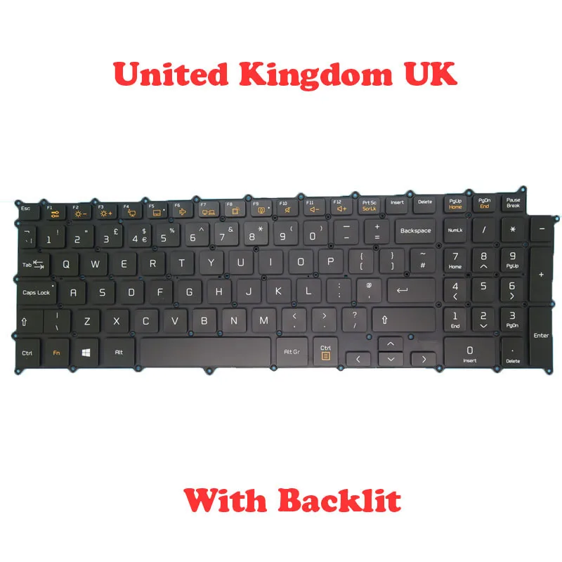 Backlit Keyboard For LG 17Z90N 17ZD90N 17ZD90N-V N.APS8U1 N.APS9U1 R.AAC8U1 R.AAC8U1 R.ARS6U1 V.A73J1 V.AA5D V.AP77G VA50K VA52J