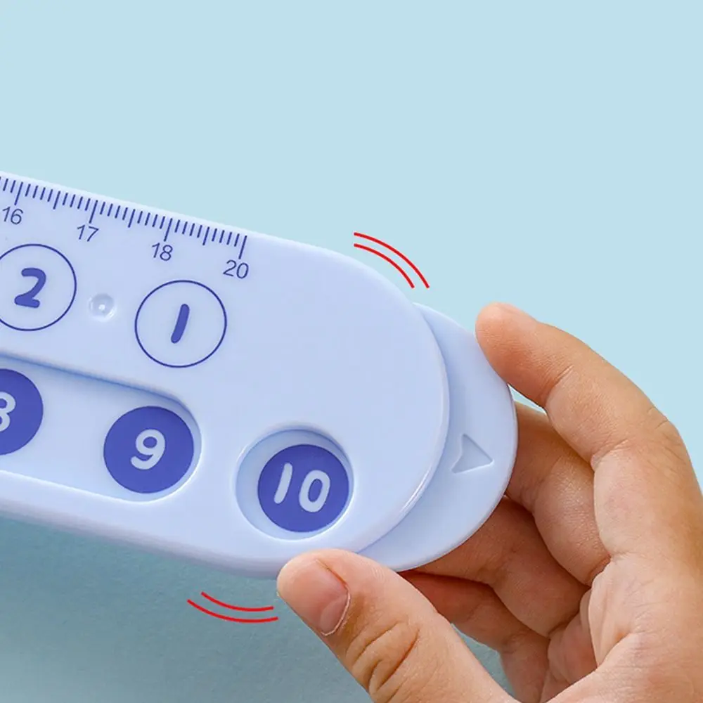 Pink/Blue Math Decomposition Ruler Within 20 Portable Subtraction Ruler Teaching Demonstration Plastic Addition Ruler