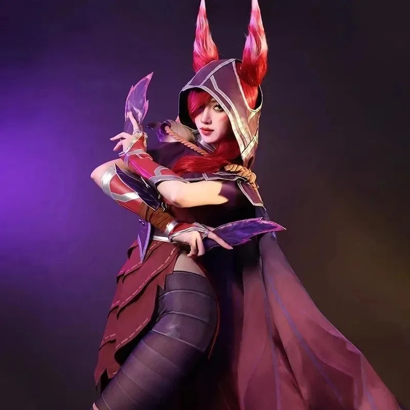 

DY20Game LOL The Rebel Xayah Косплей Костюм LOL Xayah Новый Чемпион наряд Хэллоуин Аниме Карнавальная вечеринка Женский костюм с плащом2