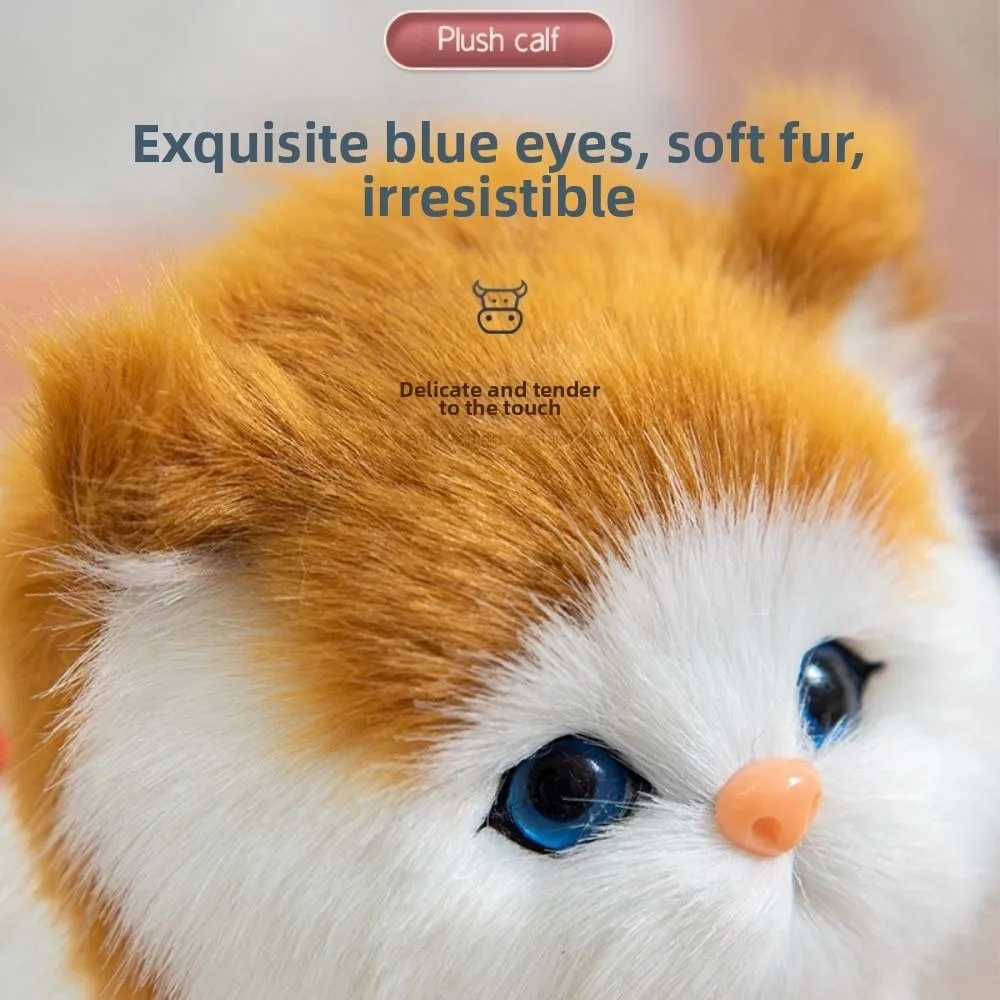 Kawaii Pluizige Simulatie Kat Creatieve Comfortabele Imitatie Kat Leuke Cartoon Knuffels Kinderen