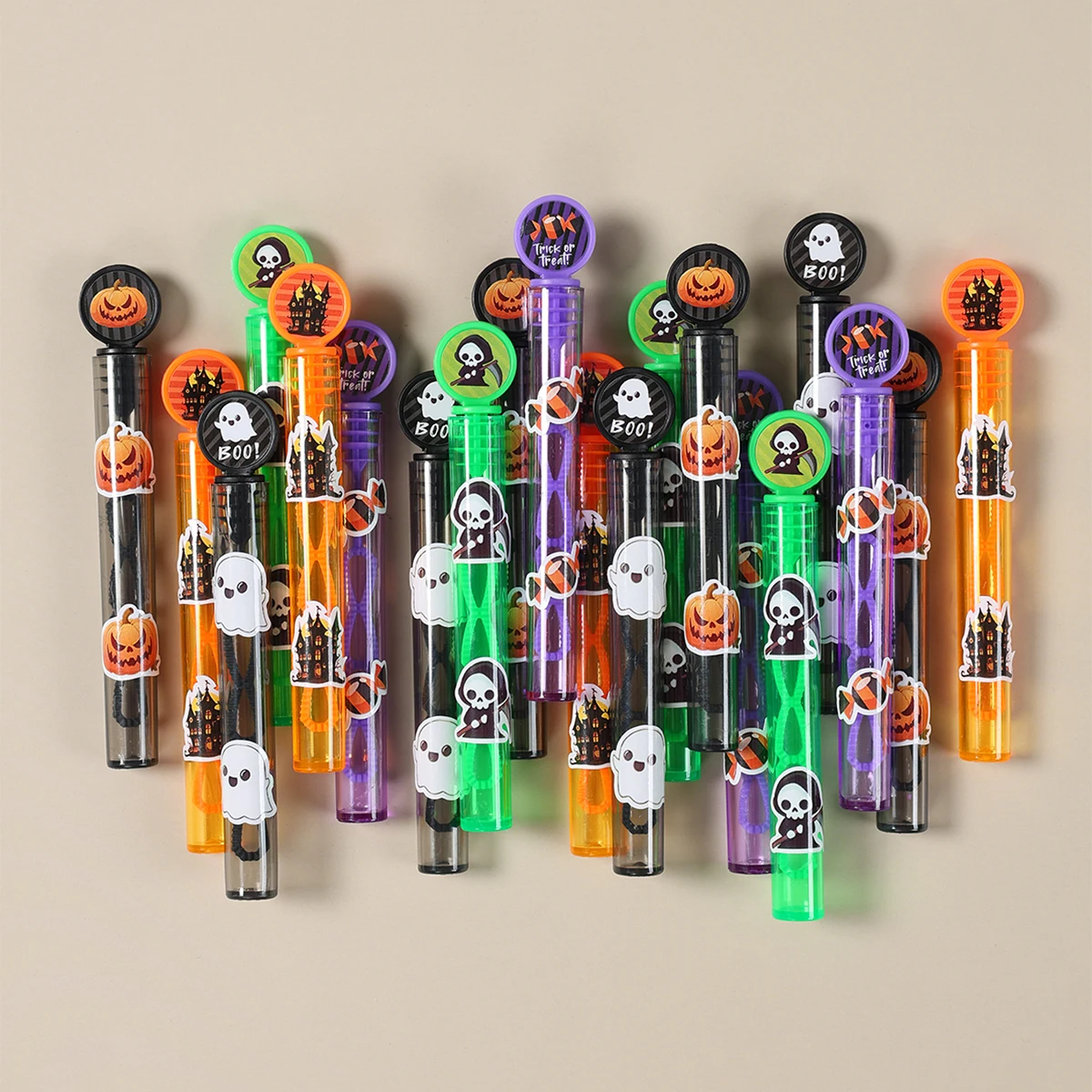 

10/20pcs Pumpkin Ghost Skull Bubble Wand Soap Bottle Tube Halloween Party Gifts for Guests Halloween Horror Party Decor Supplies