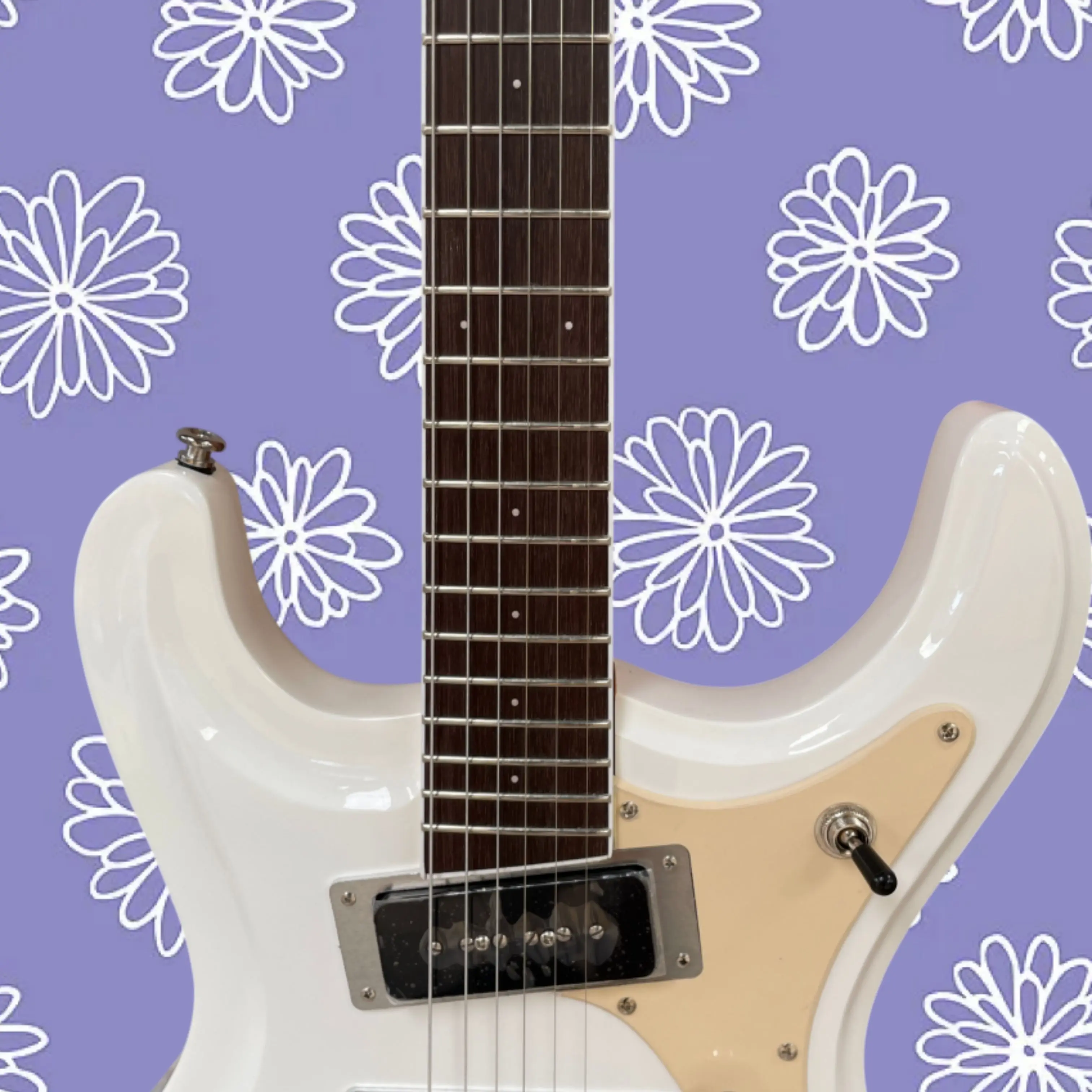 Electric Guitar Beginner - Минималистичная белая электрогитара, кремовый пикгард, гитары