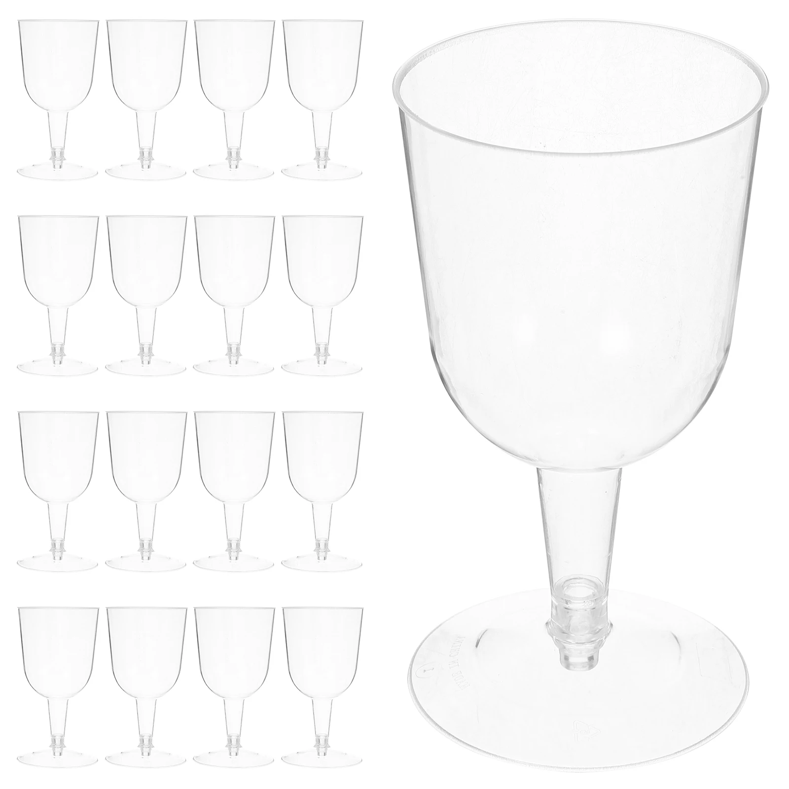 

24 Pcs Plastic Glass Clear Drinking Cups Shatterproof Small for Wedding Reception Red Birthday