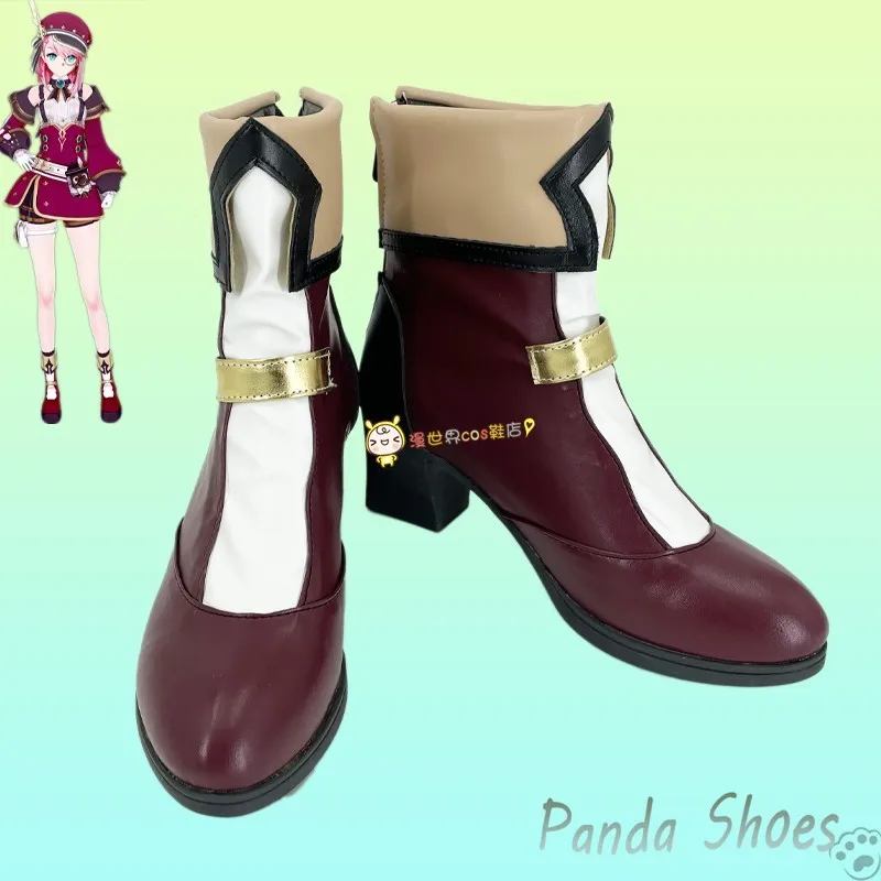 Charlotte genshin impact cosplay schuhe anime spiel cos spiel charlotte cosplay kostüm prop schuhe für con halloween party