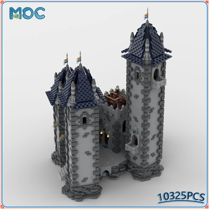 Château de Trois Tours des Trois Tours MOC décennie s de Construction Architecture Bricolage Assembler Briques Collection Affichage Jouet Cadeaux 10325Pcs