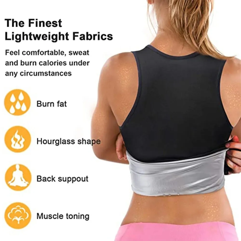 Zipper Design Sauna Suit Jumpsuit Cut Corset Construction Body Shaper Tank Top Style Sweat Technology Women Shapewear