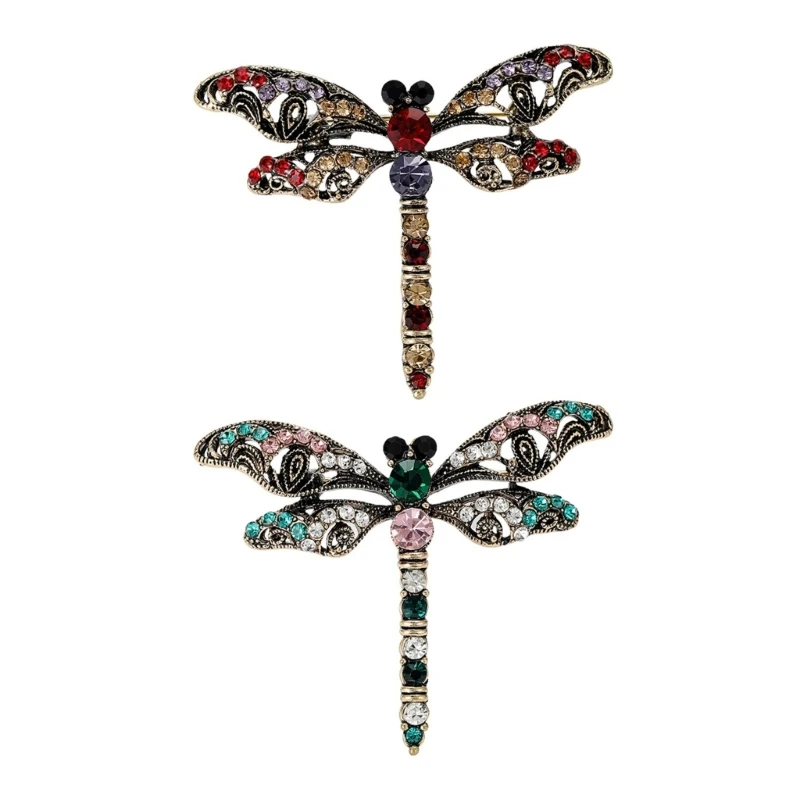 Stylish Dragonflies Lapel Pin Distinctive Contrast for Performers and Collectors Dropship