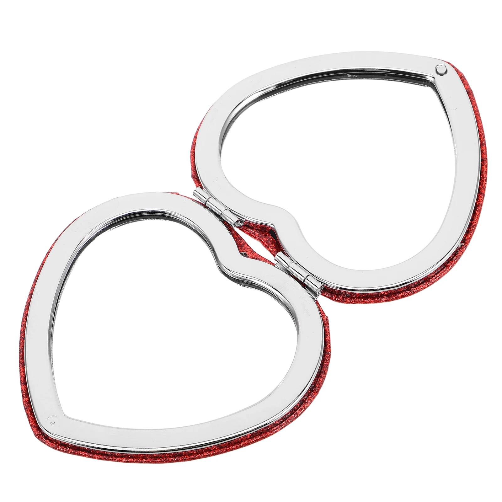 

Portable Heart-Shaped Compact Mirror Double-Sided Folding Makeup Mirror for Girls Travel Purse Use Makeup Bags Compact Mirrors