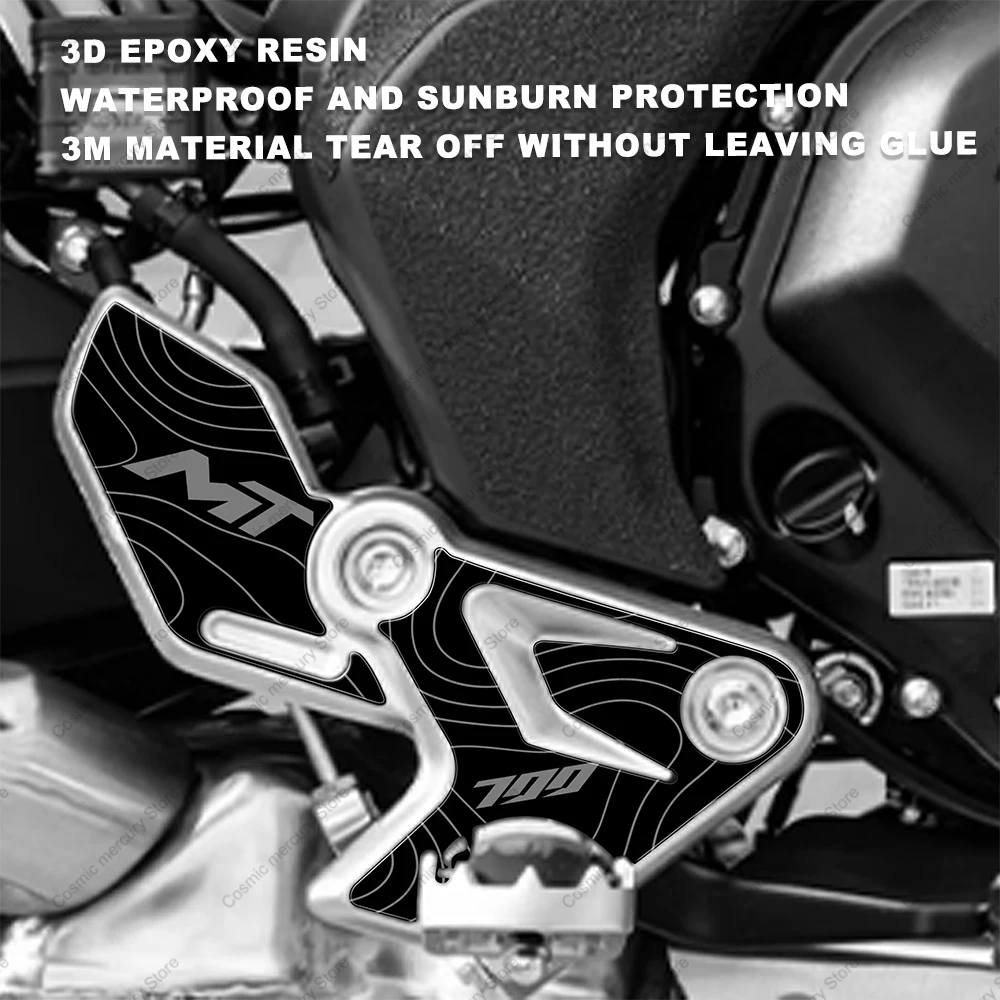 For CFMOTO 700 MT 700MT 700mt Motorcycle Accessories 3D Resin Motorcycle Radiator Guard Sticker