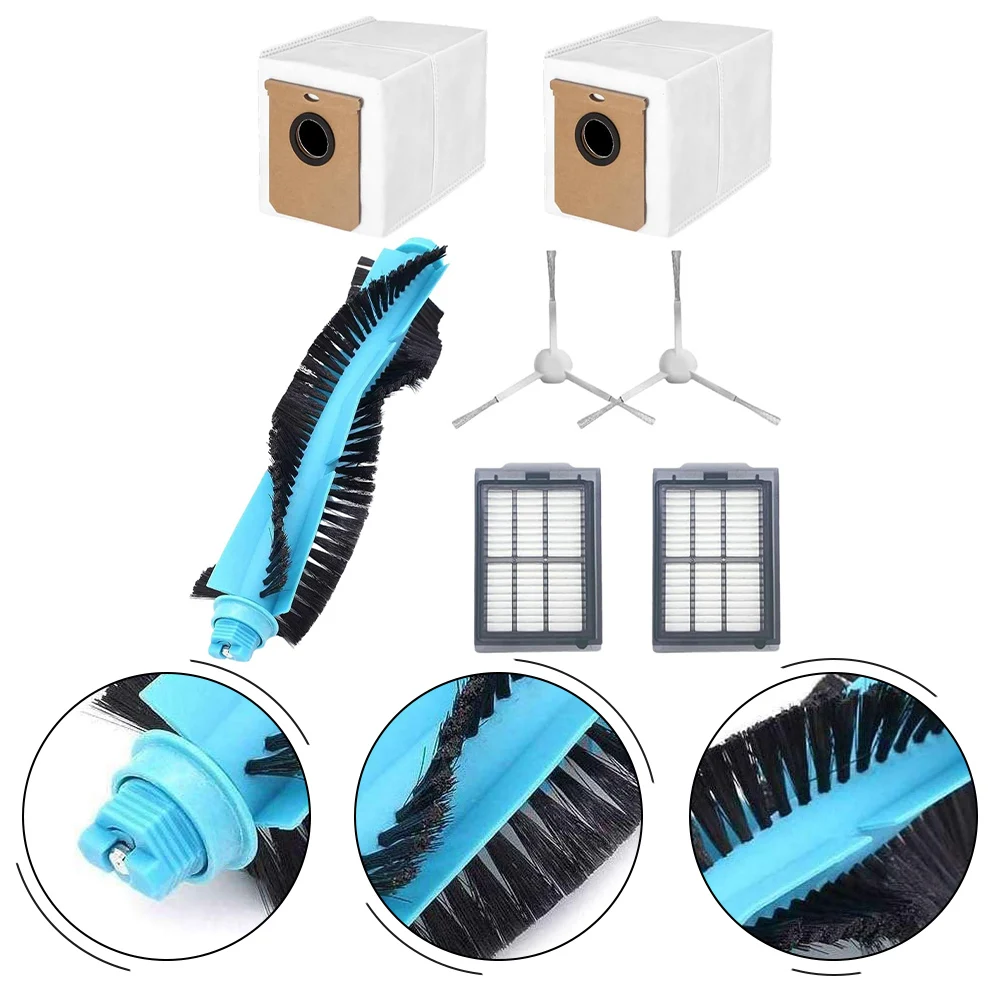 Replacement Components Set for Cecotec For Conga 15090 16090 AI Robot Vacuum Cleaner Filter Dust Bag Side and Main Brush