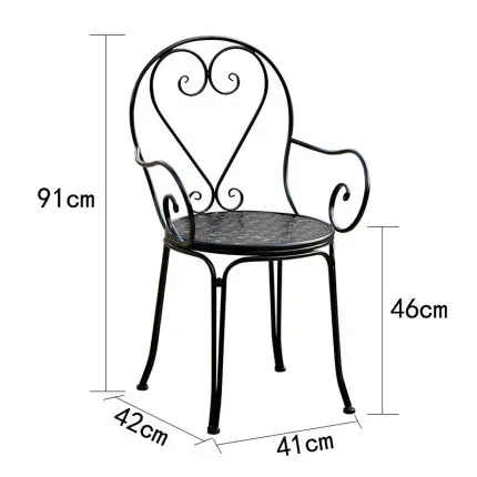 Modern Simple Outdoor Tables and Chairs Garden Furniture Outdoor Leisure Iron Courtyard Balcony Tables and Chairs Combination