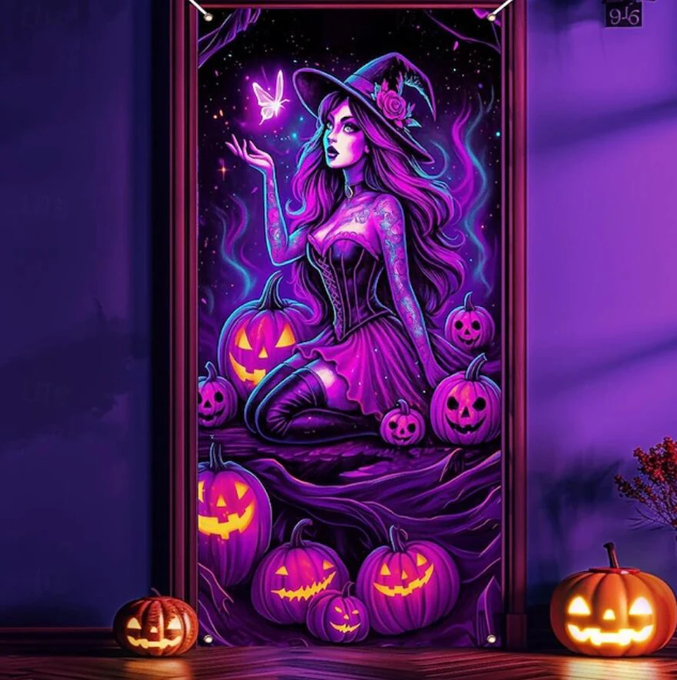 

Neon Witch Diamond Painting Kits for Adults, Diamond Art Kits for Beginners, DIY 5D Full Drill Gem Craft Art for Home Decor