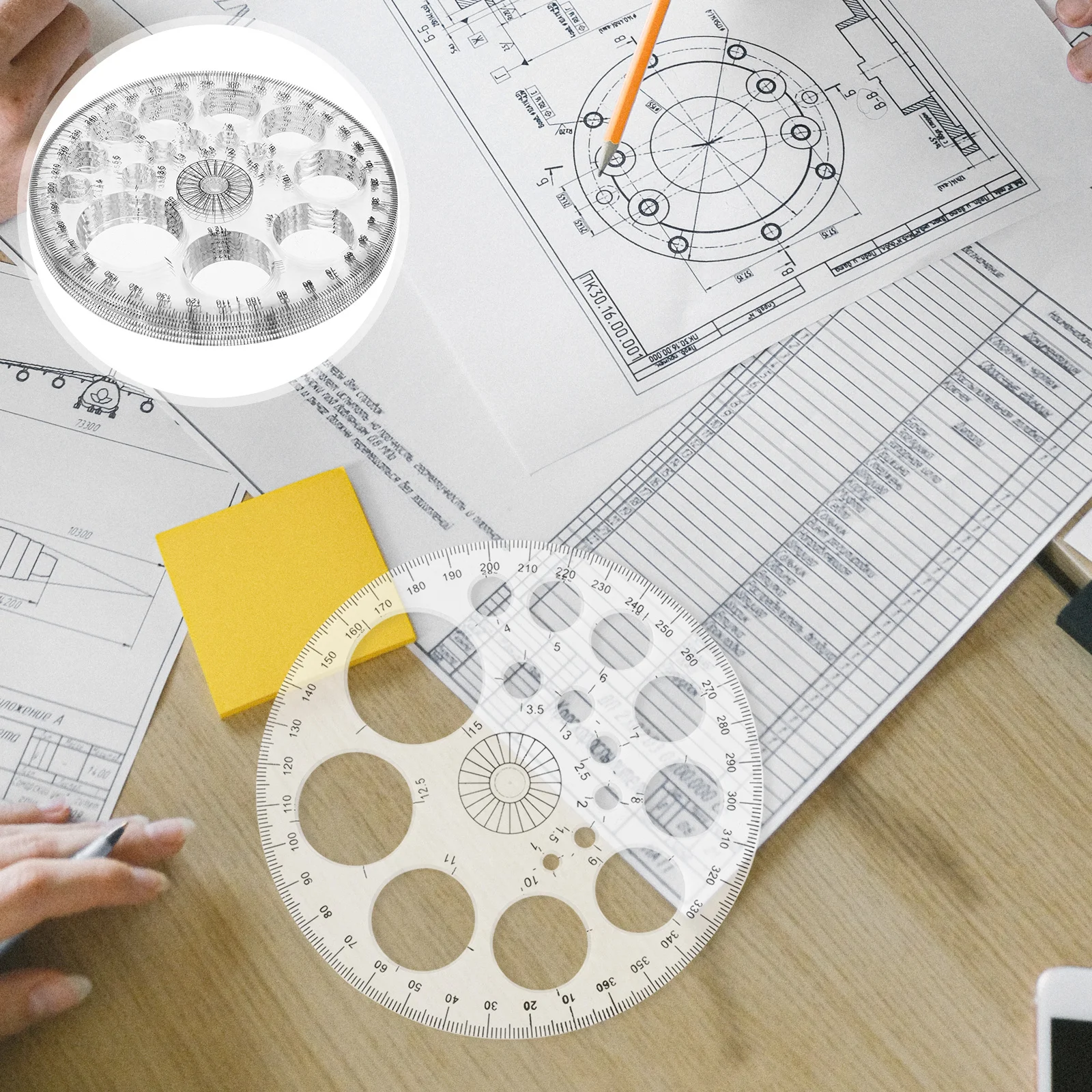 6Pcs Protractor 360…