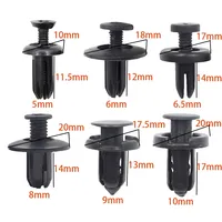 High Quality 5mm 6mm 7mm 8mm 9mm 10mm Hole Car Retainer Plastic Clips Fasteners Auto Trim Panel Clip Mixed Car Body Bumper Rivet