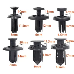 Clips en plastique de retenue de voiture, rivet de pare-chocs de carrosserie mixte, clips de panneau de garniture automatique, attaches de haute qualité, trou de 5mm, 6mm, 7mm, 8mm, 9mm, 10mm