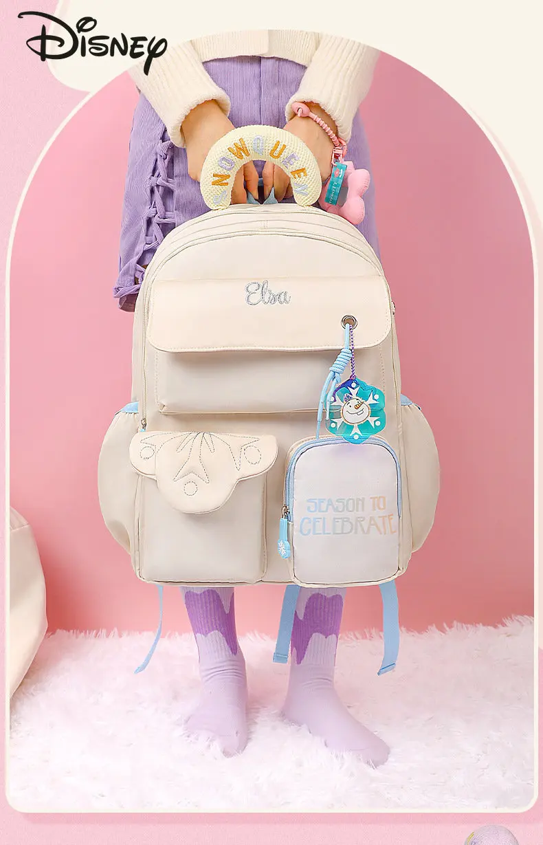 Disney-Sac à dos pour étudiants, sac à dos pour filles, populaire, petit, frais, solide, document, grande capacité, nouvelle mode, haute qualité