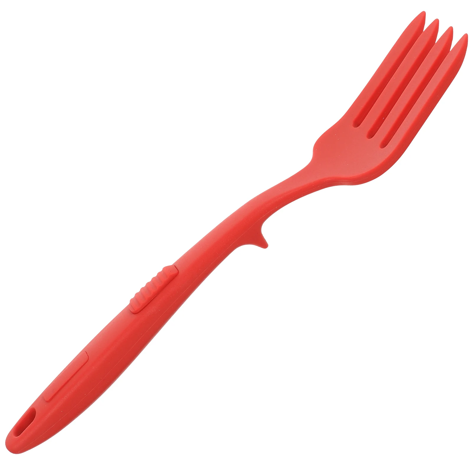 

Silicone Cooking Fork Pasta Serving Kitchen Utensil Red Washable Reusable Large Ergonomic Food Fork Salad Mixing Tool