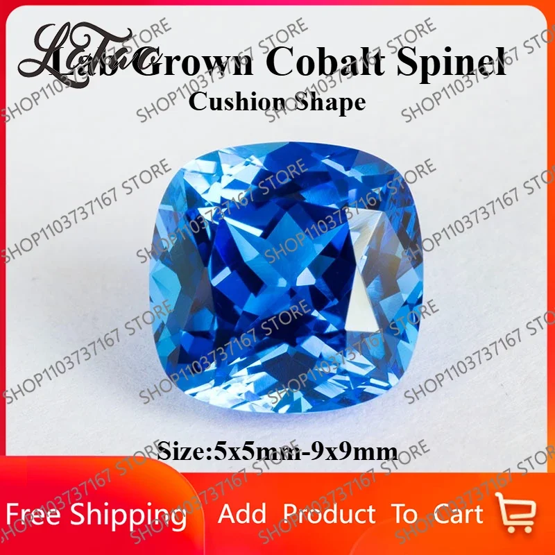 

TOPHigh Quality Lab Grown Cobalt Spinel Cushion Shape Blue Color Gemstone for DIY Jewelry Making Materials Selectable Certificat
