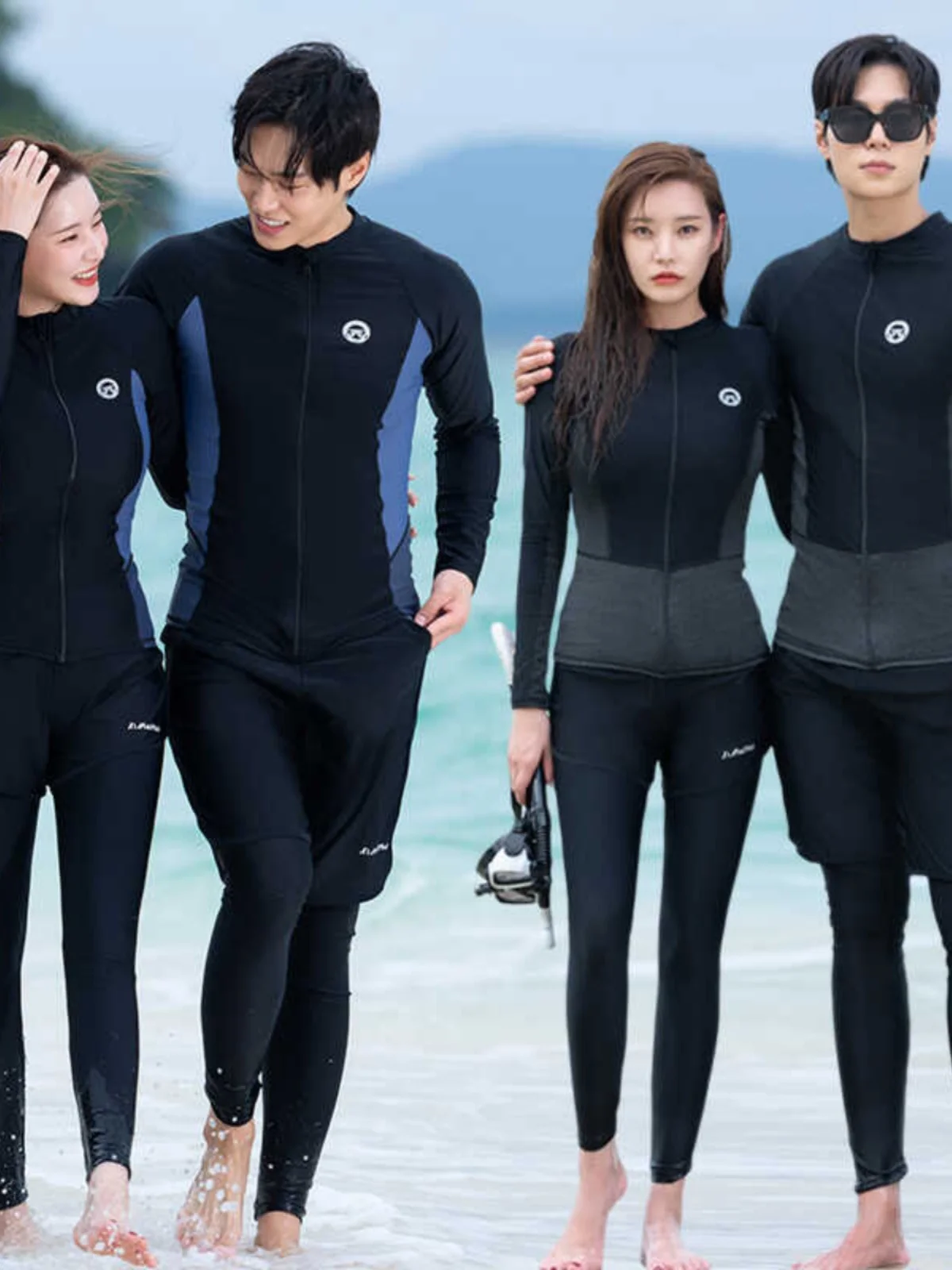 

Гидрокостюмы для пар, длинные, из быстросохнущего нейлона, с защитой от солнца, для дайвинга и снорклинга