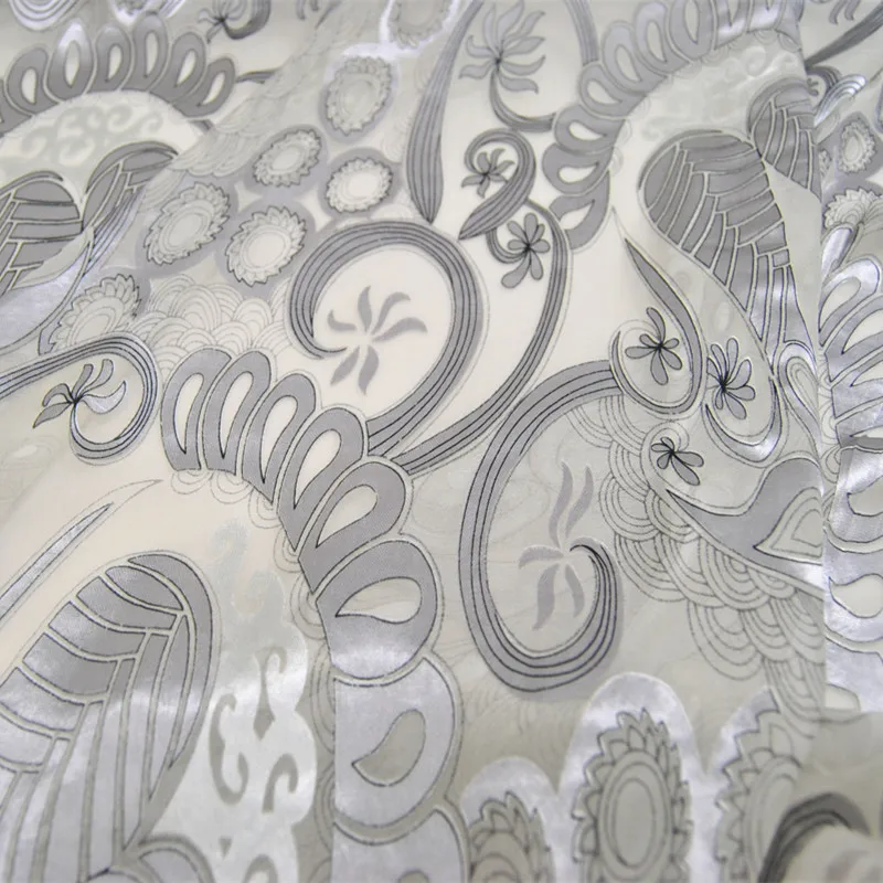 

Элегантный цветочный шелковый шифон, шелковая шелковая ткань для одежды, материал