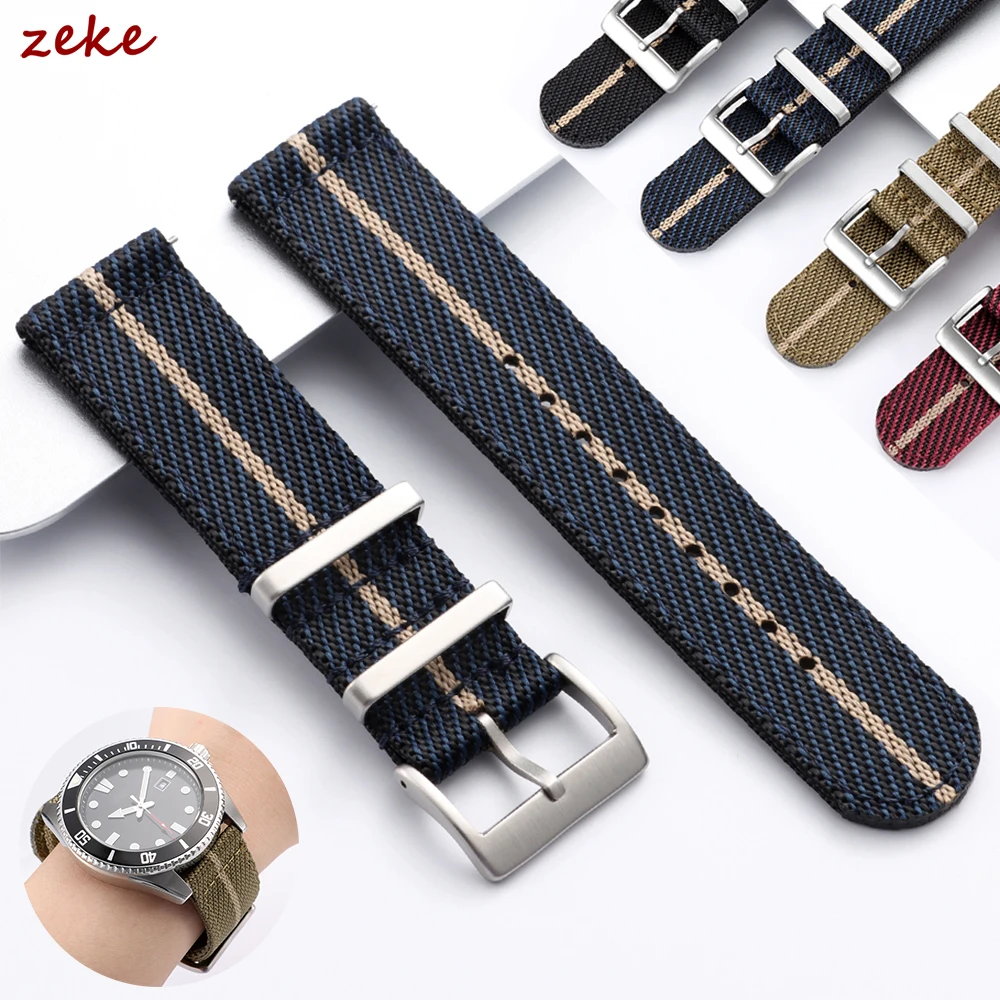 Canvas Strap Watch - 20mm 22mm Nylon Watch Band for
