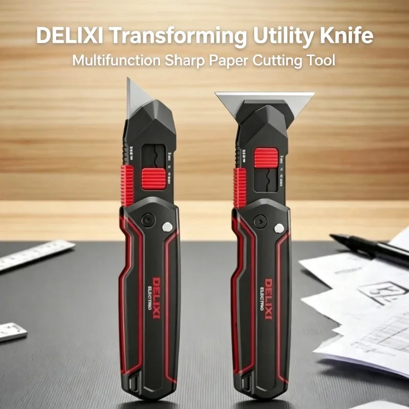 delixi-変形ユーティリティナイフ-アート＆クラフト用品-オフィスガジェット-多機能シャープペーパーカッティングナイフツール